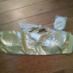 Gold sequins bikini top